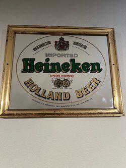 Vintage Heineken Mirror Sign