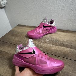 Nike Zoom KD 4 'Aunt Pearl' Pink 2024 HF9098-600 Men's Size 8 Shoes Sneakers