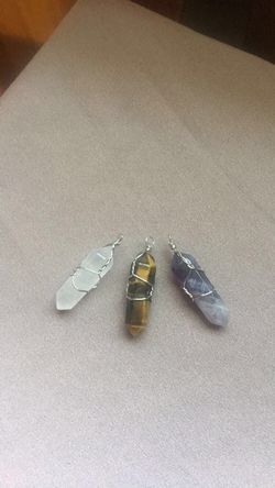 Chakra crystal pendents