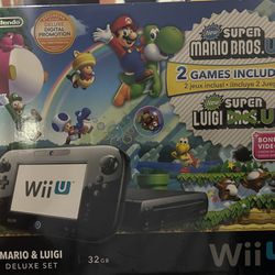 Nintendo Wii U Mario And Luigi Deluxe Set 