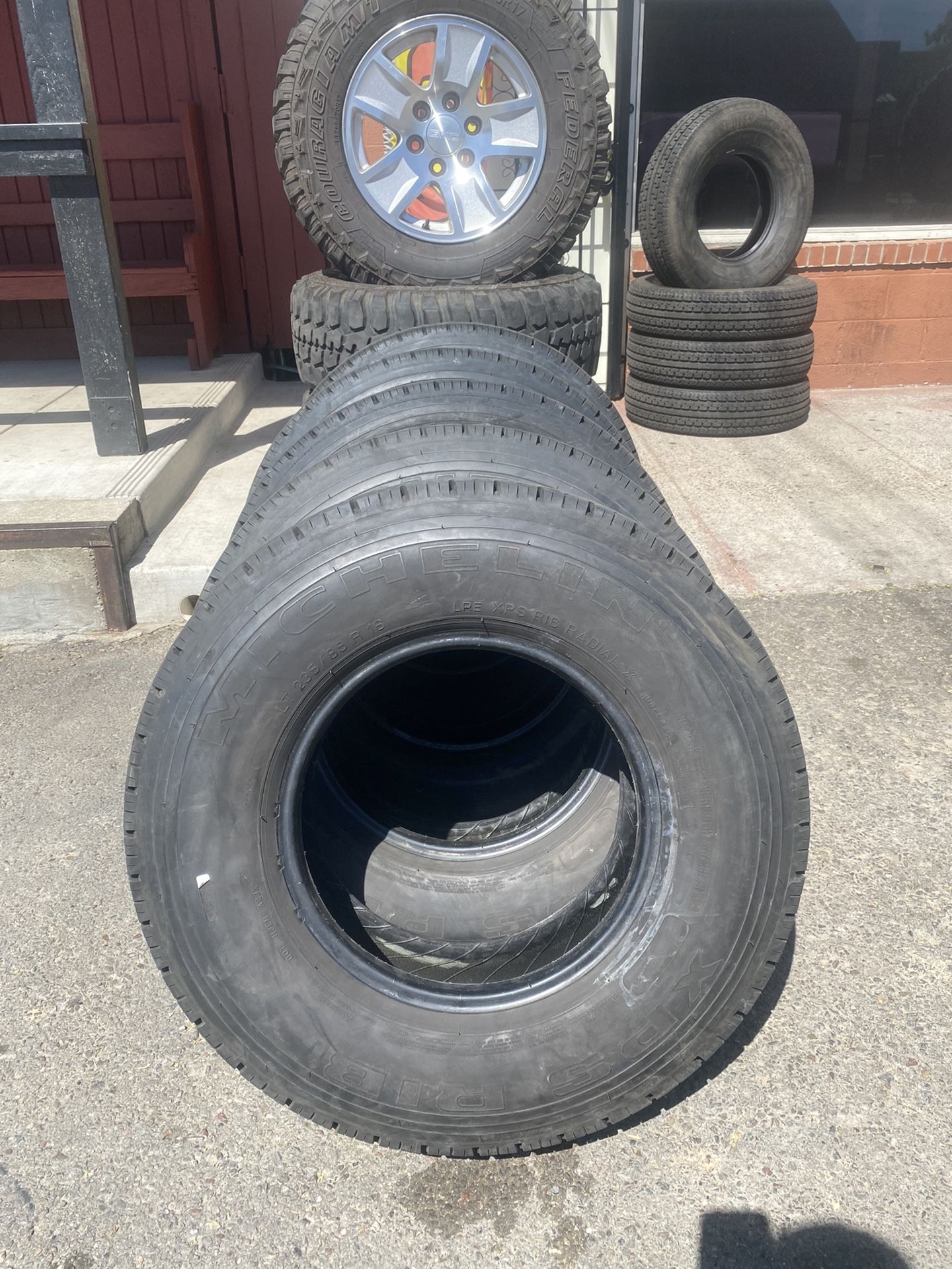 Michelin 235 Trailer 85 Tires 16” 5 tires