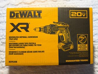 DeWalt 20V XR Brushless Drywall Screwgun DCF630B