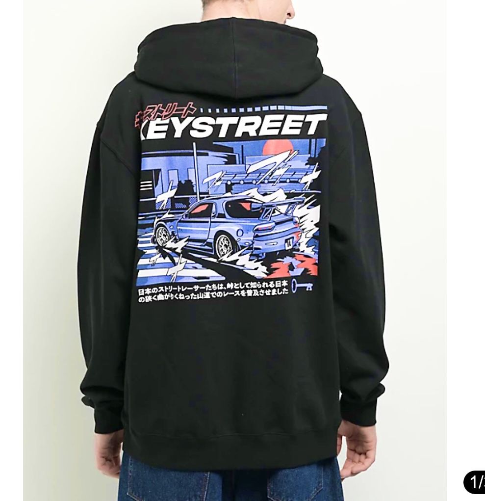 New Men’s M Zumiez Key Street Souped-up car Send It Hoodie in Japanese