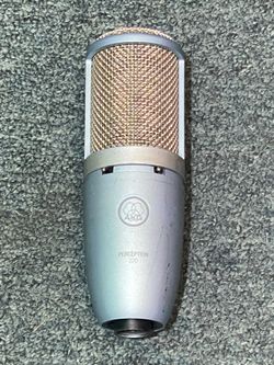 AKG PERCEPTION 220 Large Diaphragm Condenser Microphone, Cardioid, with Pad and HPF, 1" Diaphragm