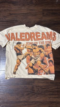 VALE DREAMS King of the Ring Graphic White Crew Neck T-Shirt Men M