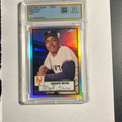Monte Irvin, Giants Topps Chrome Graded 10 Card