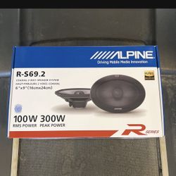 Alpine Type R 6x9 Inch Speakers 300 Watts Max 100 Watts RMS