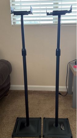 Speaker stands, adjustable.