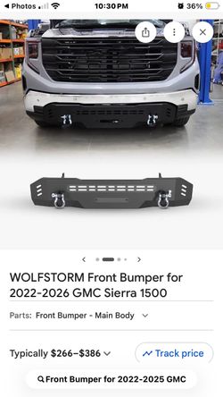 WOLFSTORM Front Bumper for 2022-2026 GMC Sierra 1500