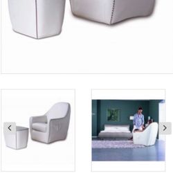 Beautiful Leather chair Modern Design Massage Chair And Ottoman 