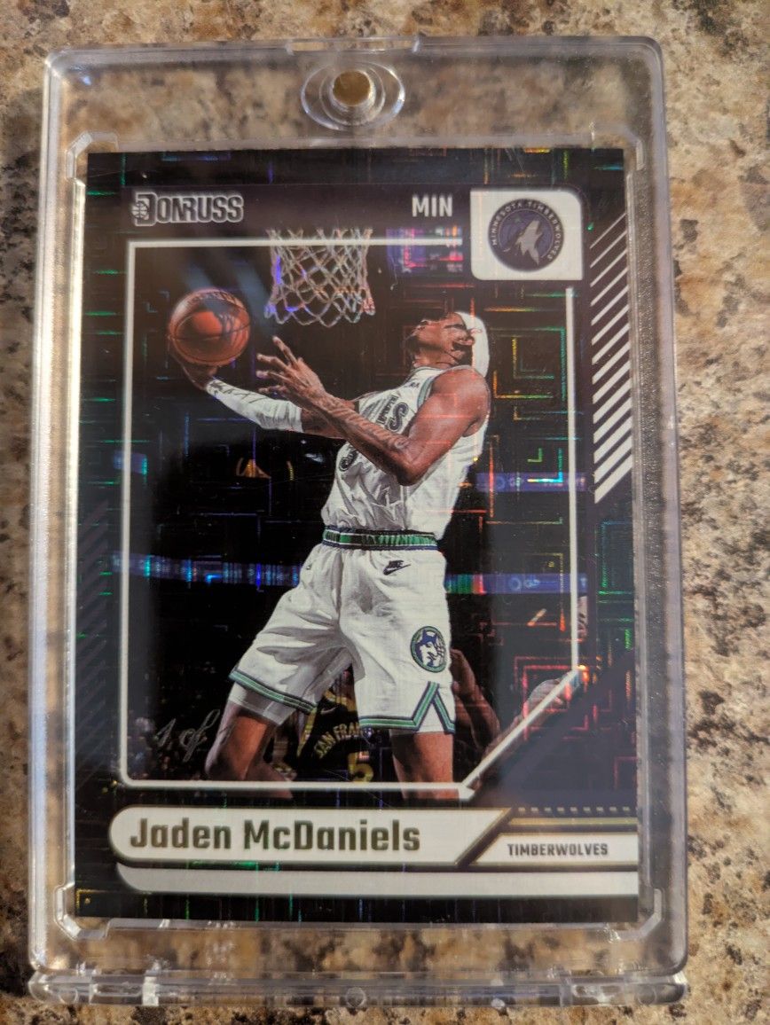 Panini Donruss Black Choice Jaden McDaniels 1 of 1
