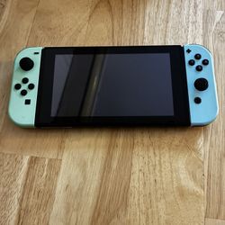 Neintendo Switch Animal Crossing Edition + Legend Of Zelda Case 