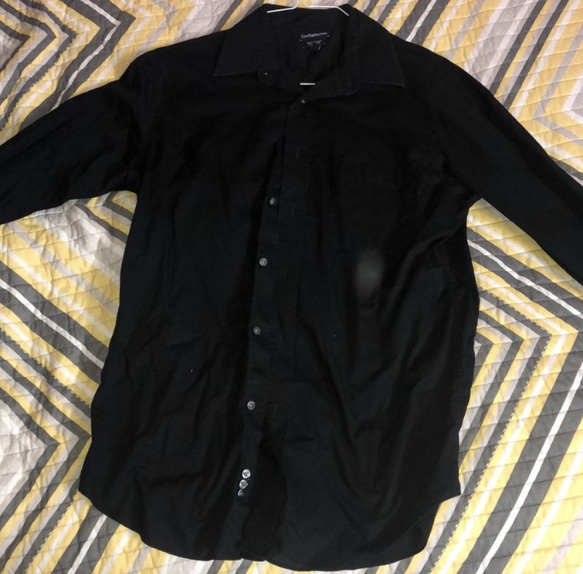 Black casual dress shirt