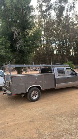 2000 F350 utility box and lumber rack for trade