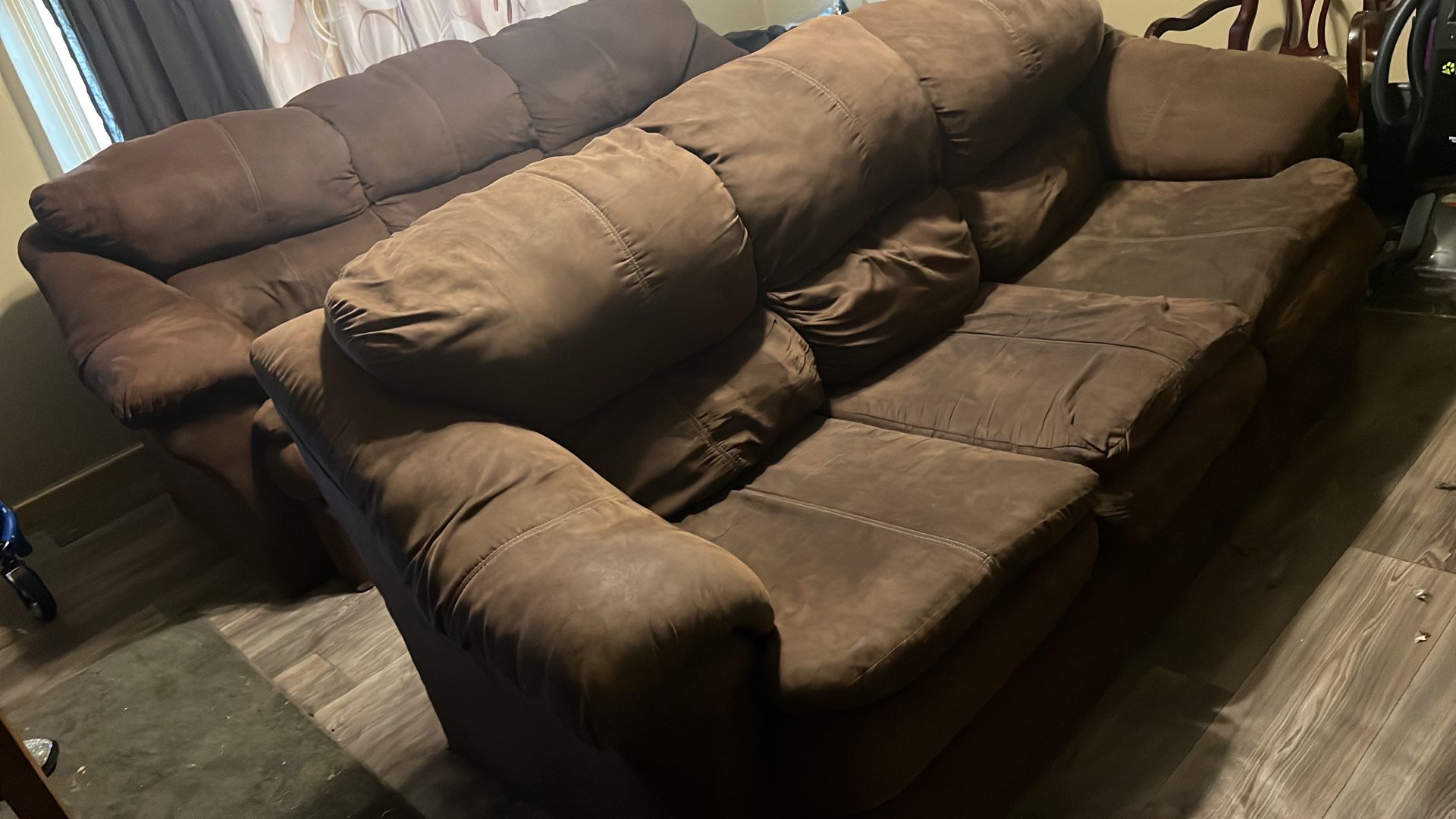Brown Couches Suede