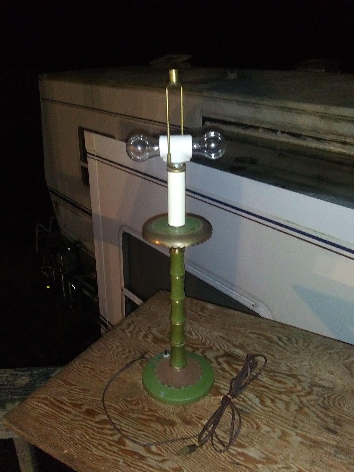Antique MSLC Brass Lamp aka, Mutual Sunset Lamp Company.