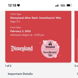 2 Sweethearts Nite Tickets