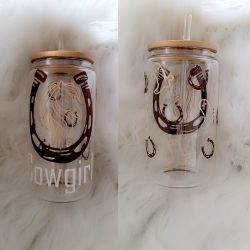 Cowgirl Glass Cup