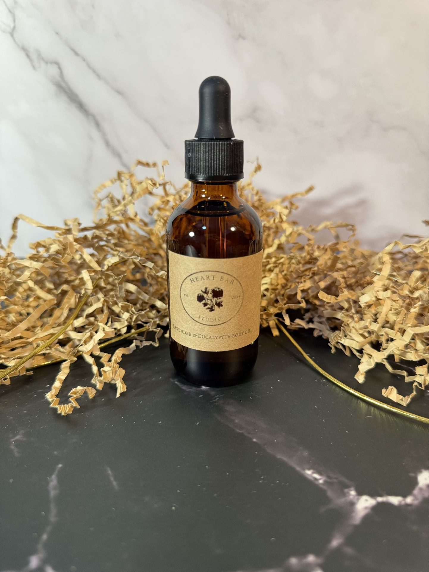 Lavender & Eucalyptus Body Oil 100% Natural - Heart Bar Studio