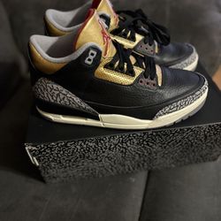 Jordan 3 Gold Cements Size 8.5 Men 