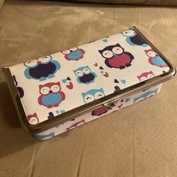 Owlette | Owl Print Jewelry | Trinket Hard Case | Storage Box