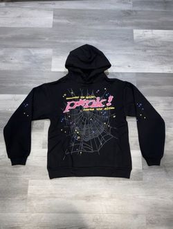 BLACK SP5DER P*NK HOODIE size Medium