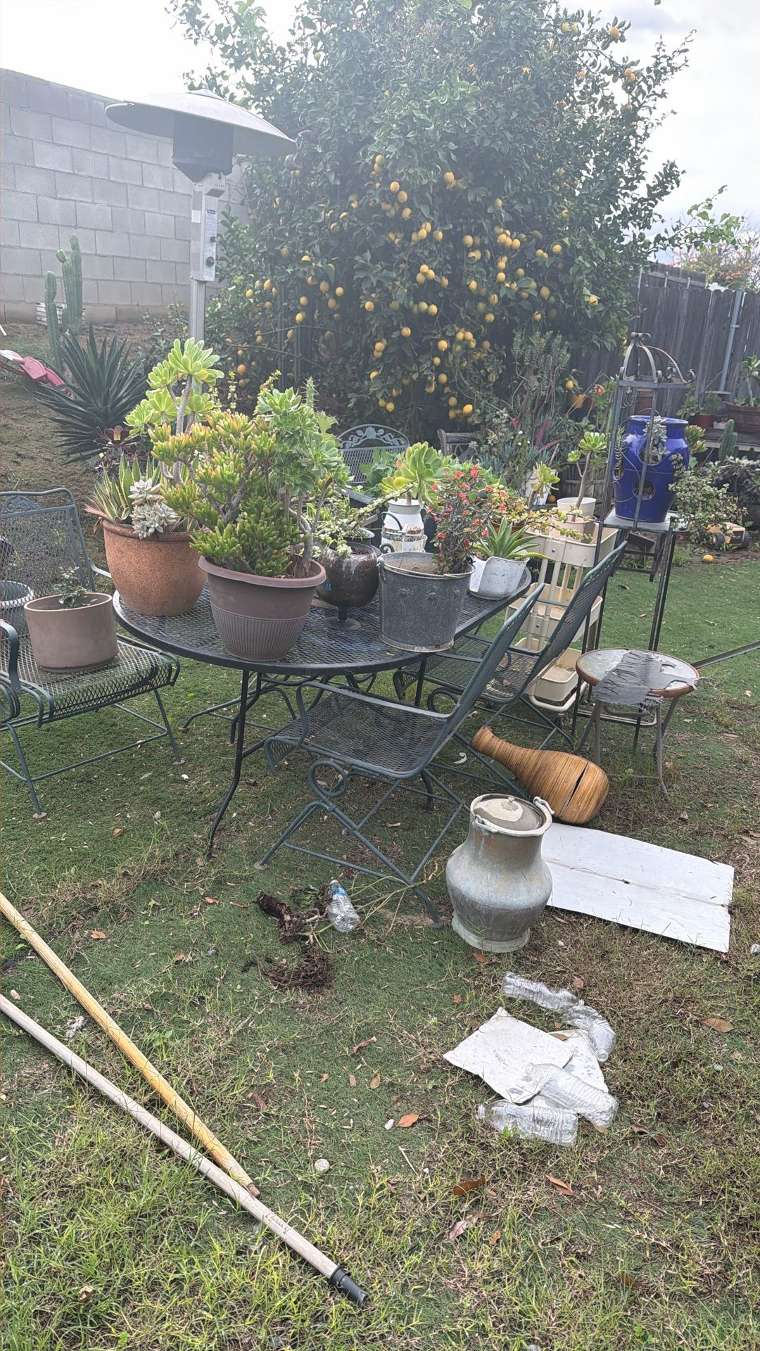 Rod Iron Patio Table