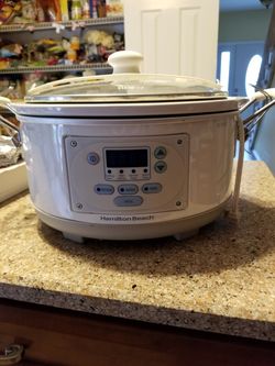 Hamilton Beach 33956 Set 'n Forget 5-Quart Slow Cooker, White