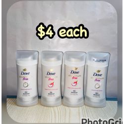 Dove aluminum free deodorant 2.6 oz each 