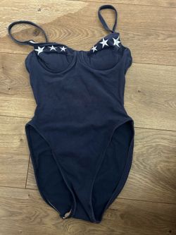 Vintage LA BLANCA bodysuit 88% cotton size medium stars