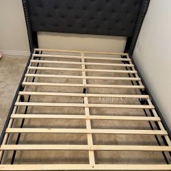 Full Bed Frame, Gray Bed Frame, Bedroom