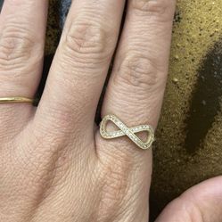 14k Infinity Ring 