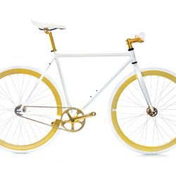 Tribe  1/50 Custom Fixed-Gear Bike – White & Gold Statement Build 🔥