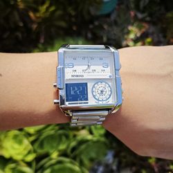 Sport Men's Watch Luxury Brand Quartz Military Wristwatch Clock LED Display Reloj