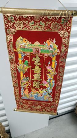 Oriental Scroll Wall Art