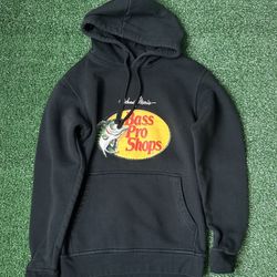 Bass Pro Shop Black/Green Hoodie Size Small