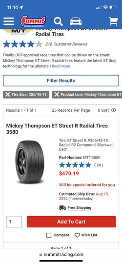 Micky Thompson Drag Tires