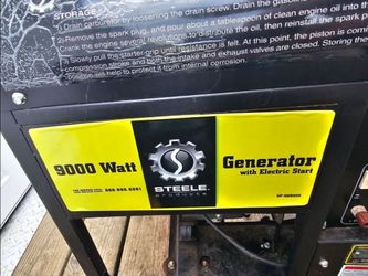Steele 9000w generator with battery start