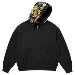 Supreme Patches Zip Up Sweatshirt