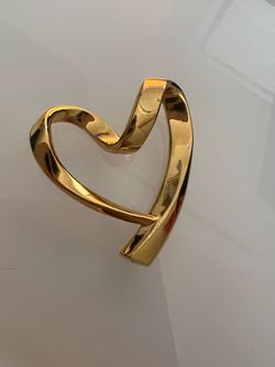 18k japan Gold-Tone Heart-Shaped Pendant