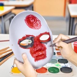 30 Packs Paper Mache Mask - 2 Sizes blank full face white mask for Cosplay, Artistic Projects,Theater,Halloween,carnival，Classroom Art,Masquerade Part
