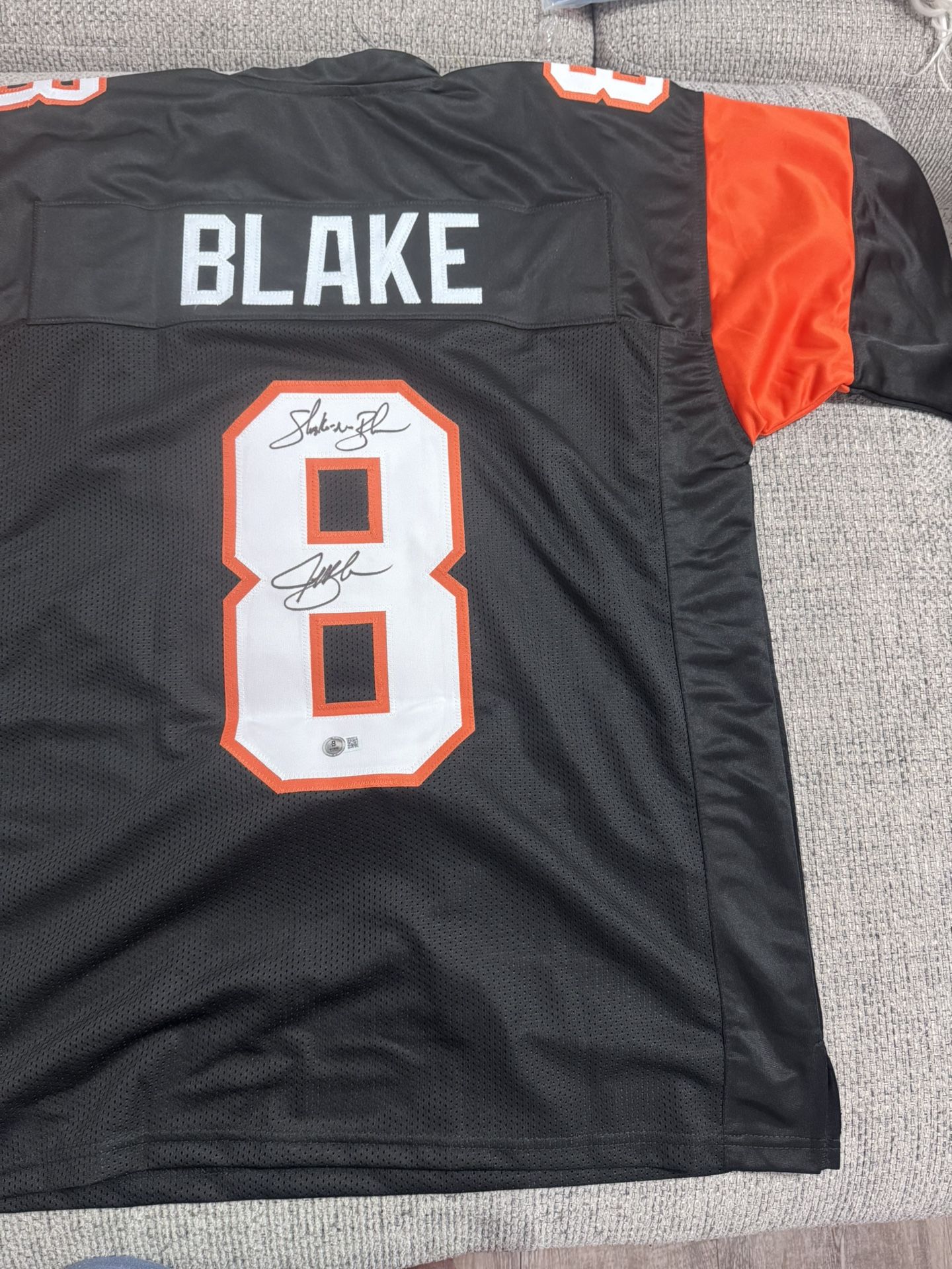 Jeff Blake Signed Autograph Custom Jersey - Beckett Coa - Cincinnati Bengals - “Shake and bake” Inscription