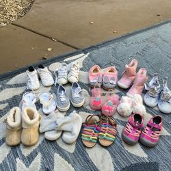 Lot Of 13 Baby Girl Shoes Size 5 & 6 
