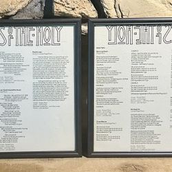 Vintage Led Zeppelin Houses Of The Holy Framed Album Sleeve Side 1 / Side 2 Wall Decor  Measurements:  12” x 12”