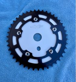 Gt bmx pro performer wing stamp disc, New SR sprocket ring, Chrome GT chainring