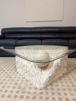 Post modern tessellated stone coffee table