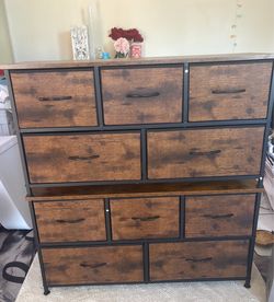 Used** (x2) Dresser Storage Organizer Chest w Drawers