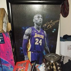 Kobe Bryant Autograph Painting 