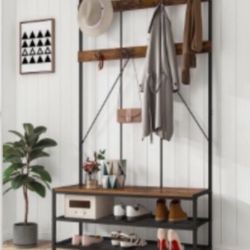 Hall Tree With Shoe Storage