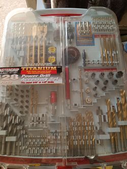 Titanium Power Drill Accessory Set 128 Piece